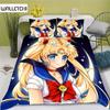 3D Sailor Moon Anime Bedding Set Duvet Cover 100% Polyester Suitable For Children And Adults 3-Piece Set 1 Quilt Cover