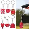 Брелок ко Дню святого Валентина, милый дизайн в форме сердца, модные сумки с мультяшным медведем, подвески, держатели для ключей, декоративные подарочные аксессуары