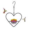 Подвесная кормушка для колибри для улицы, круглая кормушка для птиц в форме сердца с 3 отверстиями для кормления, защищенная от муравьев и пчел, кормушка для колибри для крыльца, патио