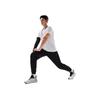 Li-Ning Спортивные штаны Fitness Series, однотонные, влагоотводящие, быстросохнущие, зауженные, трикотажные, мужские, черные AKLU481-1