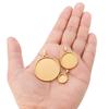 5pcs Stainless Steel Round Blank Base for Pendants Tray 15/20/25/30/35/40mm Cabochon Cameo Bases Setting Jewelry Making Supplies