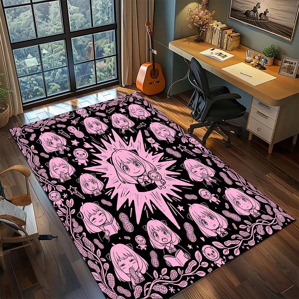 Anya Forger Non Slip Gamer Bedroom Large Area Washable Floor Mat Rug Carpet Home Decor.-TING