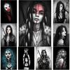 Gothic Portraits Goth Tattoo Girl Poster Canvas Painting Abstract Cool Woman Wall Art For Living Room Home Decoration