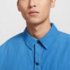 Nike SS24 Удобная спортивная повседневная тренировочная однотонная рубашка-поло с длинным рукавом Мужские рубашки синего цвета DX0206-402