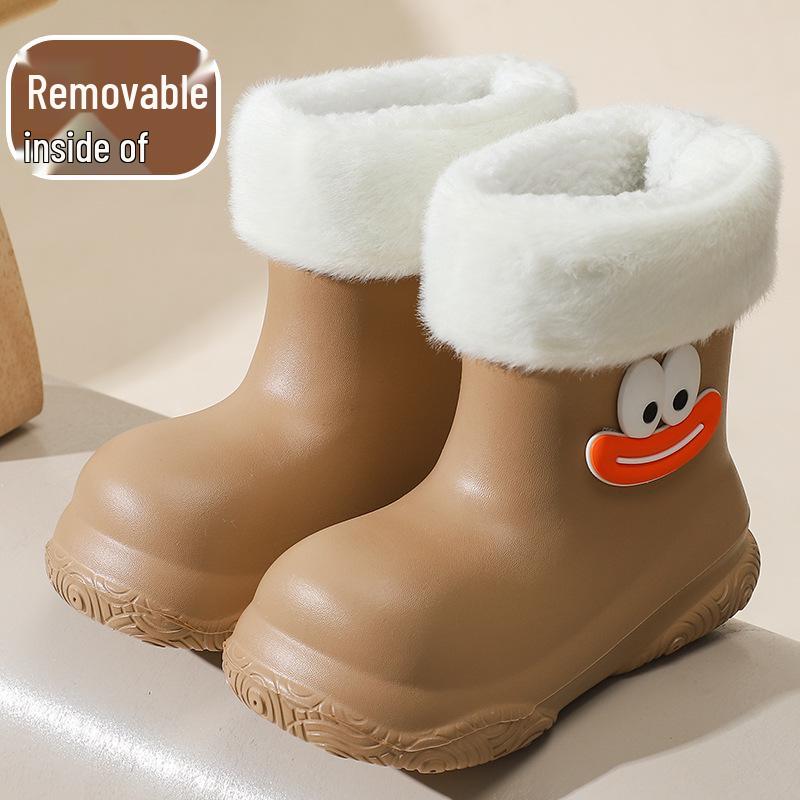 Детские непромокаемые сапоги Dopamine для мальчиков и девочек - Нескользящие, с подкладкой из ЭВА-флиса, Съемные, для детского сада и школы