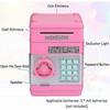 Self-Rolling Electronic ATM Piggy Bank with Combo Safe for Boys, Girls, Kids, Birthday and Christmas Gifts (Pink)