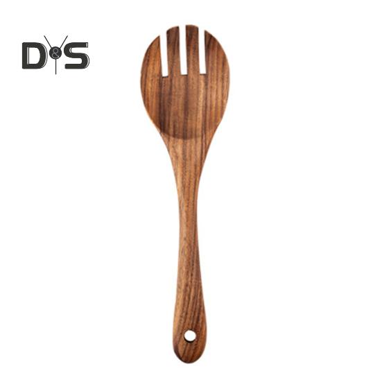 Деревянная кухонная утварь Бытовая лопатка Ложка для супа Ложка для смешивания Антипригарная кухонная утварь с защитой от царапин для повседневного использования