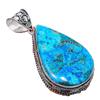 Tibetan Turquoise Gemstone Handmade 925 Sterling Silver Jewelry Pendant 2.17" AH-805
