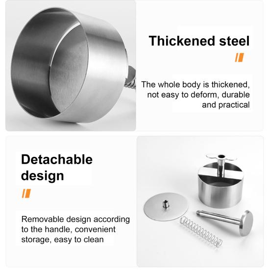 Пресс для бургеров из нержавеющей стали Пресс для гамбургеров с идеальными котлетами Простая в использовании машина для бургеров с котлетами для домашних бургеров