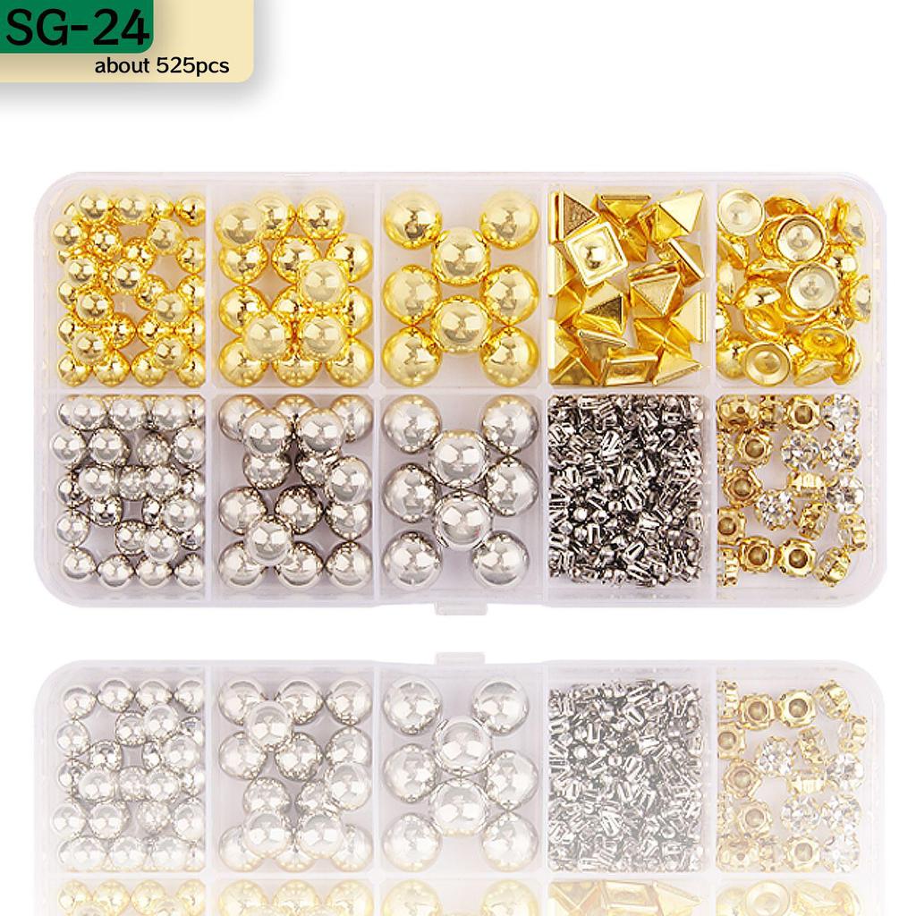 Hot-Selling Beading Machine Set: Multi-Color Plastic Base, Irregular Drill, Round Bead Claw, 24-Grid Jewelry Accessories.