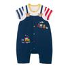Короткие Все короткие Сделано в Baby Baby Navy Blue [MIKI HOUSE] Комбинезон, Рукава, Длина 3/4, Край, Медведь, Япония, Мальчики, Младенцы, Дети, Одежда, Детская