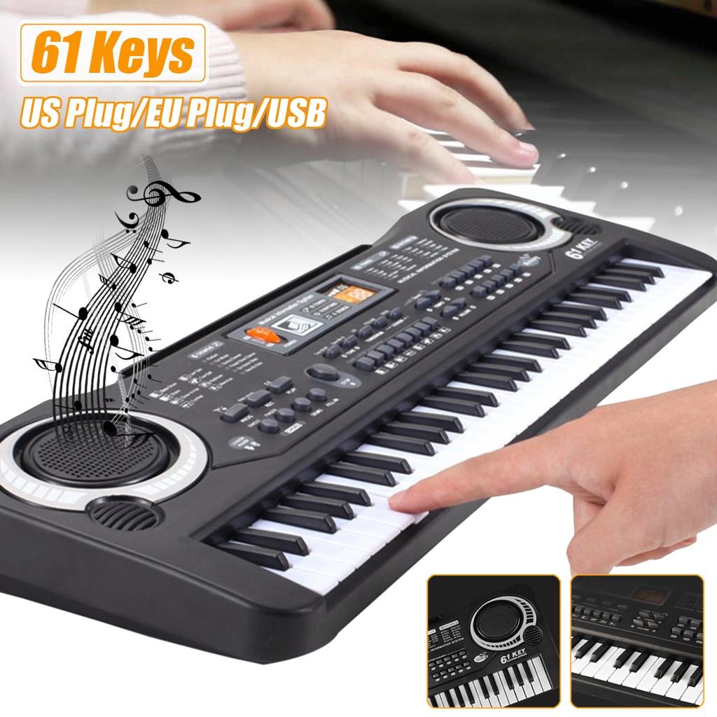 61 Keys Piano Digital Electronic Organ Keyboard Pianos Musical Instruments Electric Piano with Microphone for Children