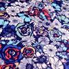 Ladies Daisy Large Square Scarves  New 90*90cm Spring Autumn Matt Satin Scarves Fashion Accessories Navy Blue Silk Scarf