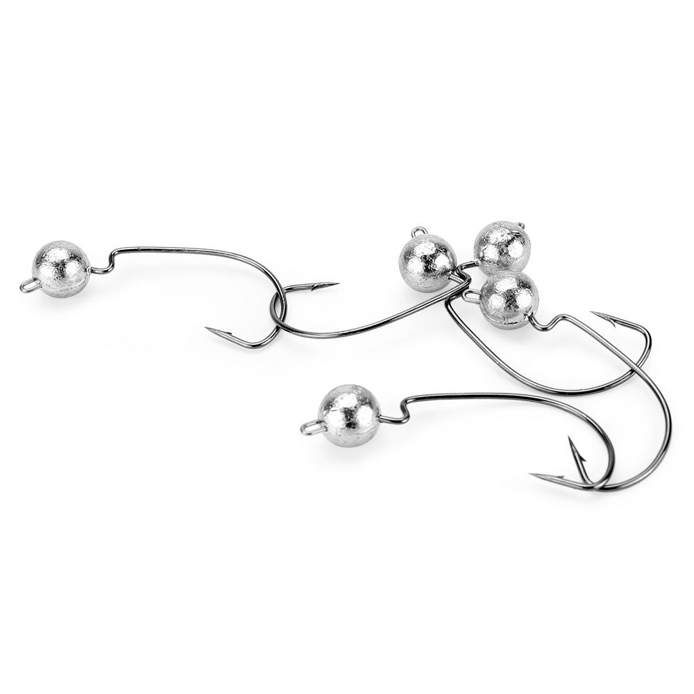 5 шт. 3,5 г/5 г/7 г/10 г Открытый джиг-головка Рыболовный крючок Крючок для мягких приманок Джиг-крючок Крючок для кренка Оснастка для ловли окуня и щуки