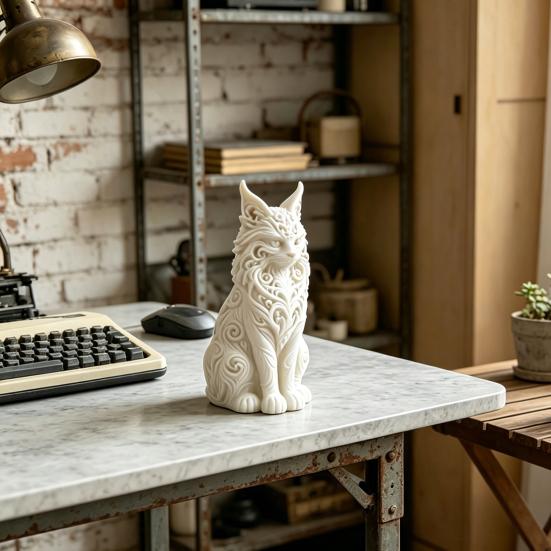 Витрина Фигурка Кошки 3D Печатные Орнаменты Мейн Кун для Декора Стола