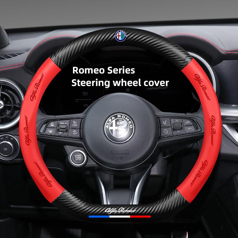 2026 Hot Alfa Romeo Alfa Romeo Car Steering Wheel Cover Car Interior Accessories For Giulietta Mito 159 Giulia Stelvio 156 147 T