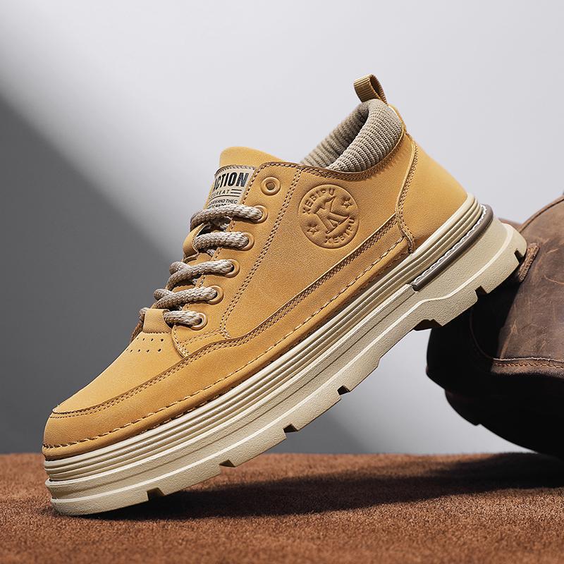 Autumn and Winter New Casual Martin Boots Thick-soled Wear-resistant Men's Shoes Men's Retro Low-top Tooling Shoes