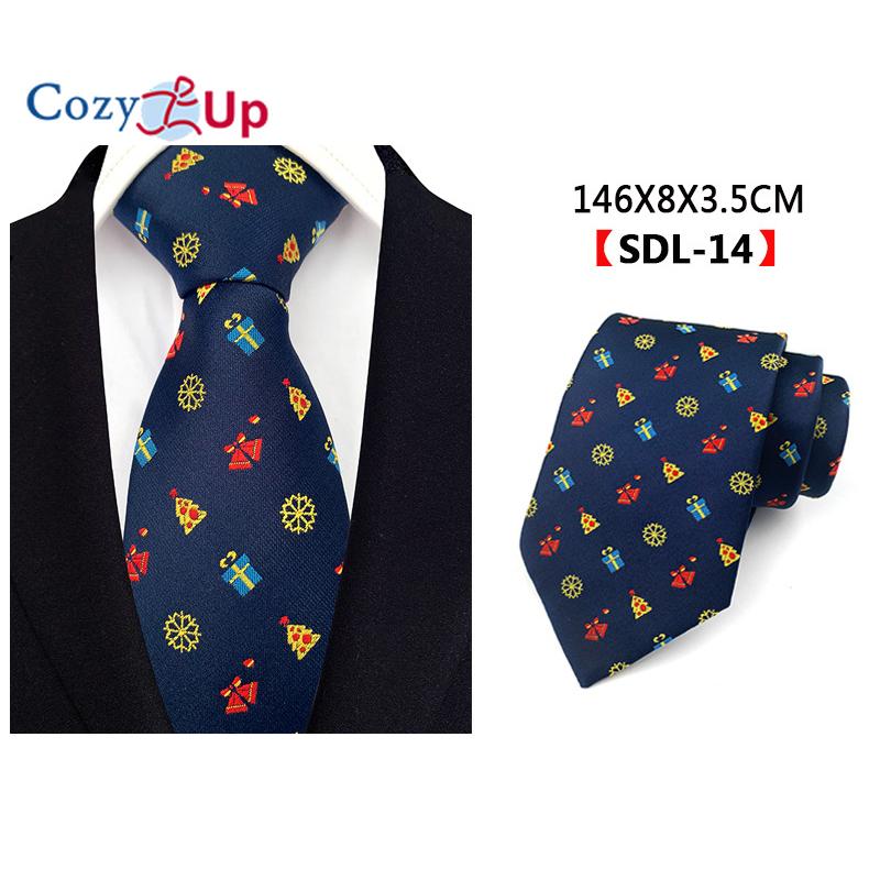 Men Christmas Tie Woven Classic Necktie Formal Tie for Wedding Christmas Gift