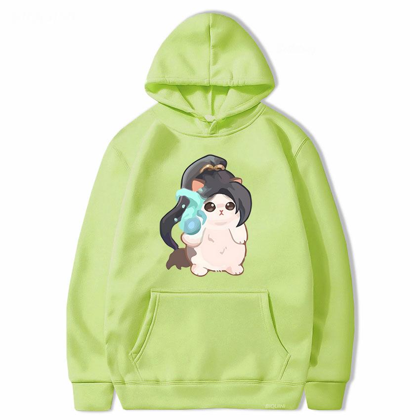 VALORANT Sage Hoodie Streetwear Sweatshirts Unisex and Unisex Cat Cute Print Tops Tracksuit Unisex Students Anime Clothes