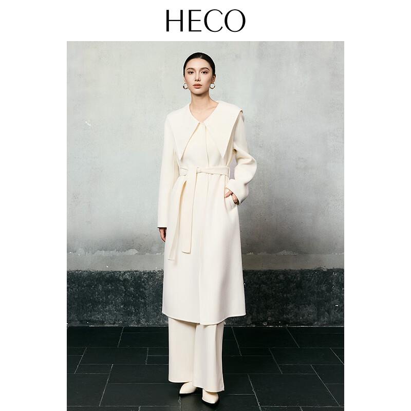 Heco Женское вышитое двустороннее шерстяное длинное зимнее пальто