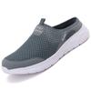 Новые повседневные мокасины мужские летние полутапочки тапочки шлепанцы слипоны мужские сетчатые дышащие мягкие удобные туфли для мужчин