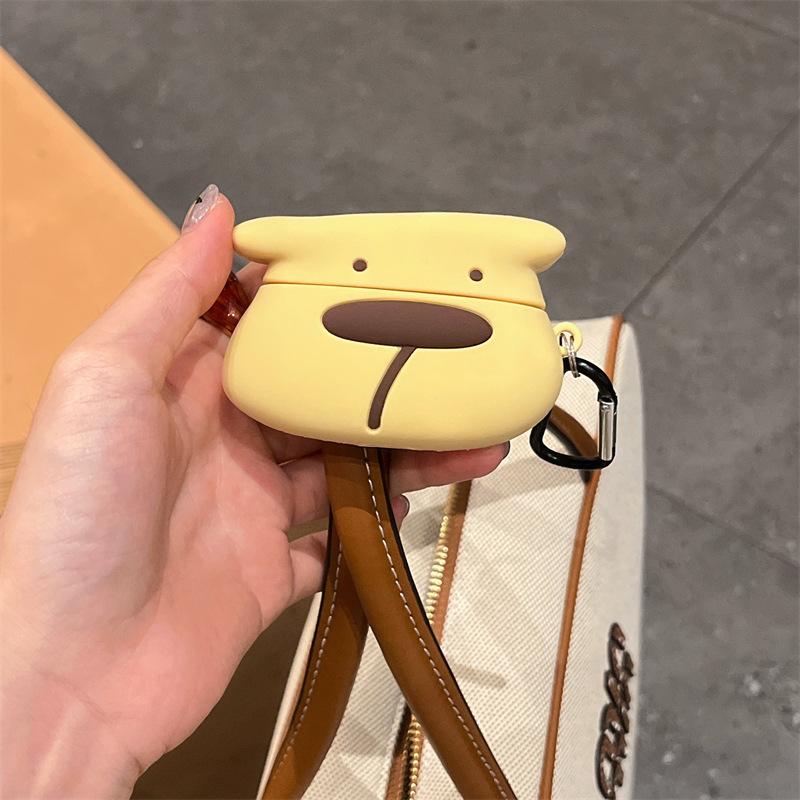 PomPomPurin Желтый Собака Защитный Силиконовый Чехол Для Наушников Airpods Pro 2 Чехол/Airpods Pro/Airpods 1/2/3 Чехол Funda Girls