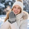 Утолщенные зимние вязаные перчатки, ветрозащитные шерстяные перчатки, модные велосипедные перчатки для мужчин и женщин