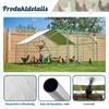 Chicken Coop 3x4m with Perch Ladder & Safety Lock - Waterproof UV Protection Tarp, Reinforced 1mm Steel Tubes - Ideal for Pigeons, Ducks, Turkeys