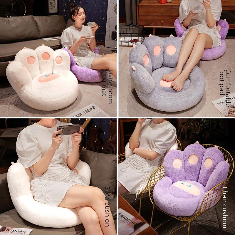Подушка для пола Tatami Lazy Cat Claw — плотный, интегрированный футон со спинкой для дивана в спальне или гостиной.