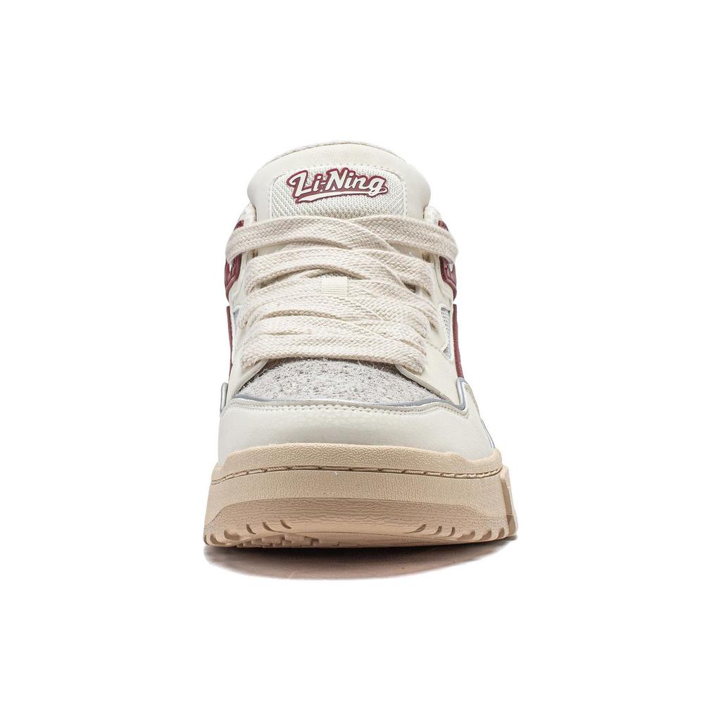 Li Ning Wei Wu Mid Повседневная Универсальная Противоскользящая Прочная Средняя Верхняя Обувь Для Повседневного Образа Мужская Обувь Белый Серый Красный AGCT497-1