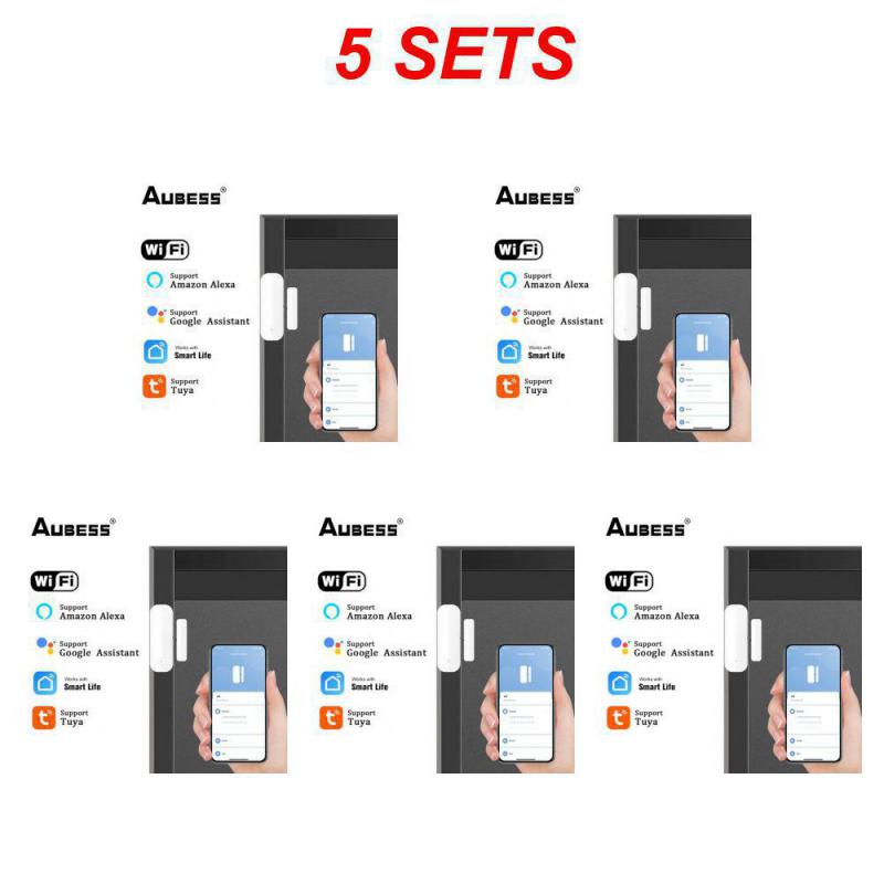 Tuya WiFi Smart Door Sensor Wireless Magnetic Sensor Door Window Open Closed Detectors Автоматизация Домашняя безопасность через Alexa Home