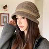 Korean Style Vintage Pleated Wide Brim Fisherman Hat For Women Autumn Fashionable Versatile