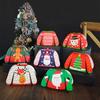12Pcs 2024 Merry Christmas Cartoon Sweater Christmas Candy Box Kids Chocolate Gift Packaging Box Decor  Year Party Supplies