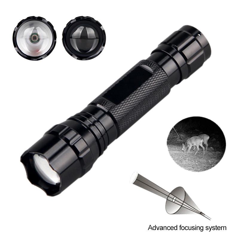 5W IR 850nm Hunting Flashlight Professional Night Vision Torch Tactical Infrared Radiation Zoomable Outdoor Waterproof Linterna