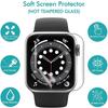 Стеклянная и мягкая пленка для Apple Watch Screen Protector Series 7 6 SE 5 41 мм 45 мм 44 мм 40 мм 42 мм 38 мм для iWatch 4 3 2 1 защитные аксессуары