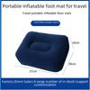 Inflatable PVC Flocked Travel Foot Rest for Car and Airplane