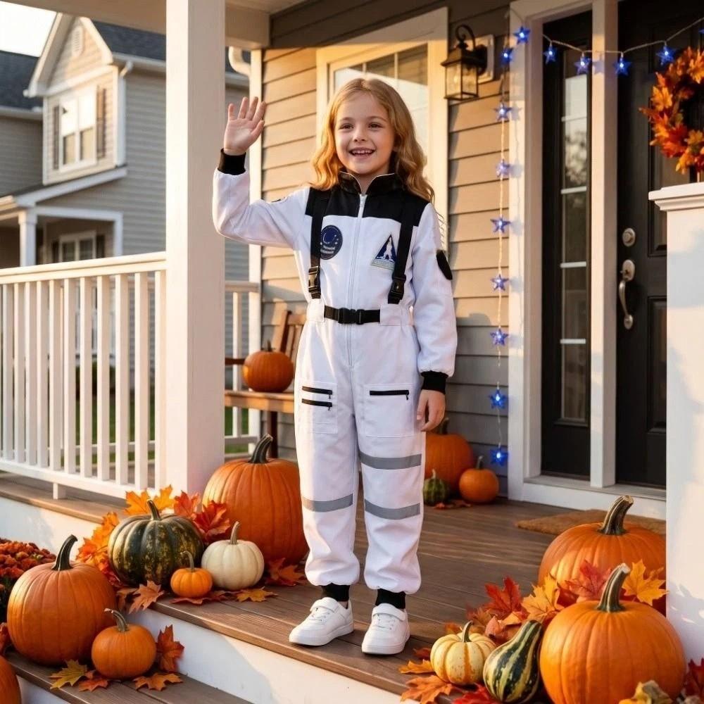 Cartoon Style Spaceman Costume Jumpsuit Space Suit Space Theme Child Astronaut Costume Dress Up