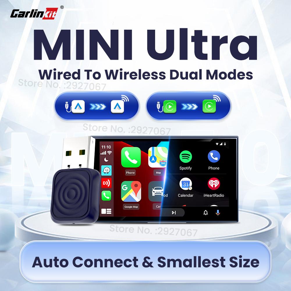 CarlinKit MINI Ультра Беспроводной Адаптер CarPlay Android Auto Box Проводной в Беспроводной USB Plug and Play 5,8 ГГц Бесшовное Соединение