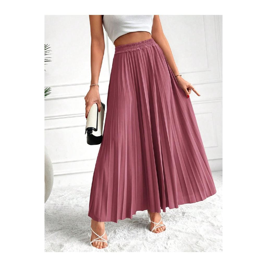 Плиссированная юбка из норки с эластичной резинкой на талии