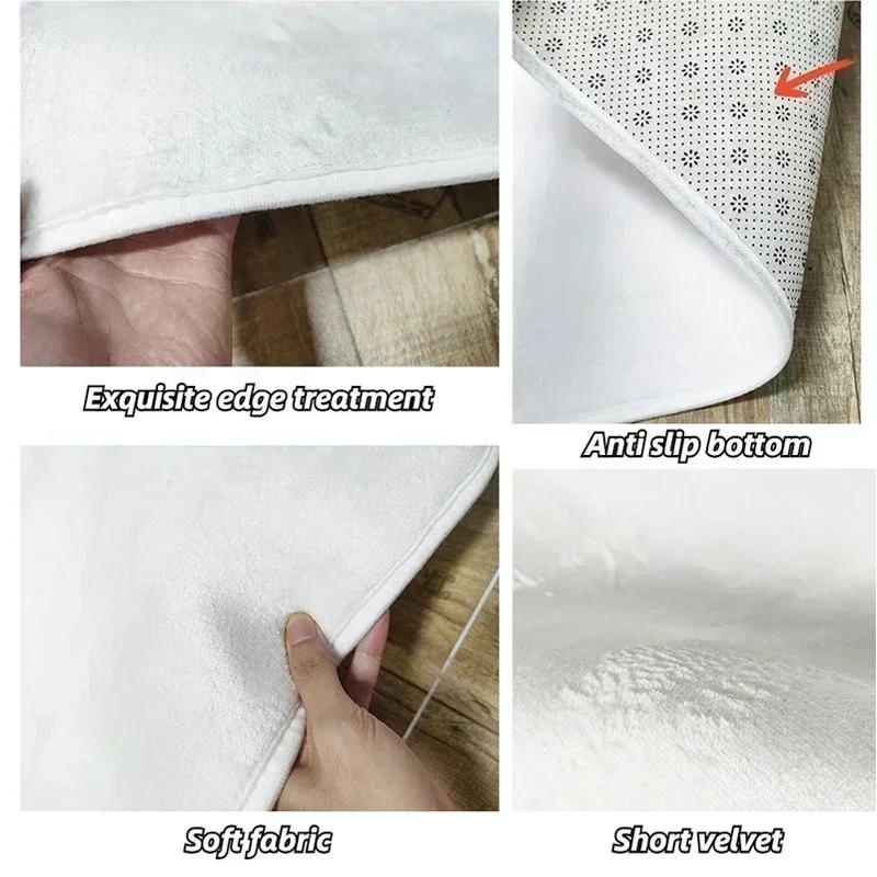 1pc 3D Printing Hair Salon Christmas Carpet Door Mat Non Slip Living Room Decoration Foot Mat Indoor Rug Home Decor