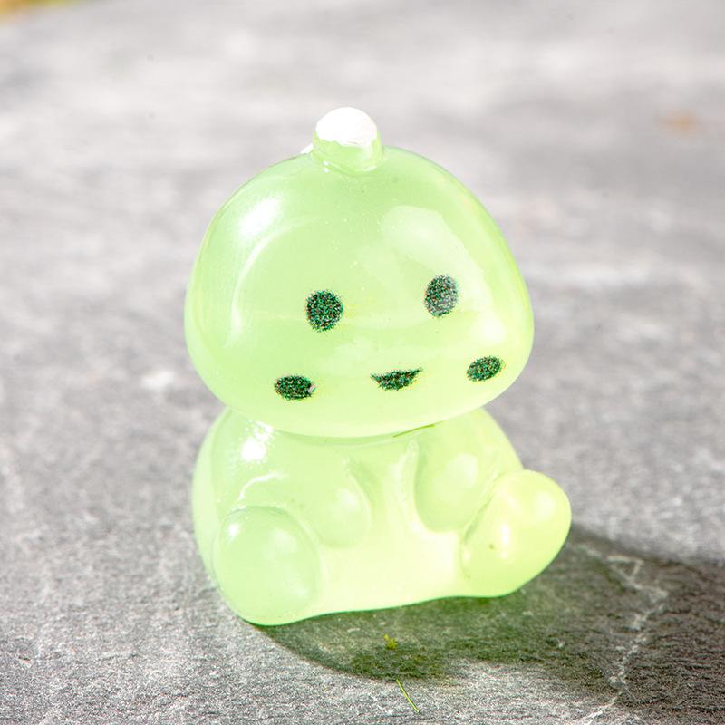 Милый мультфильм светящийся в темноте динозавр украшение микро пейзаж настольный автомобиль украшение для дома трехмерное смоляное маленькое украшение