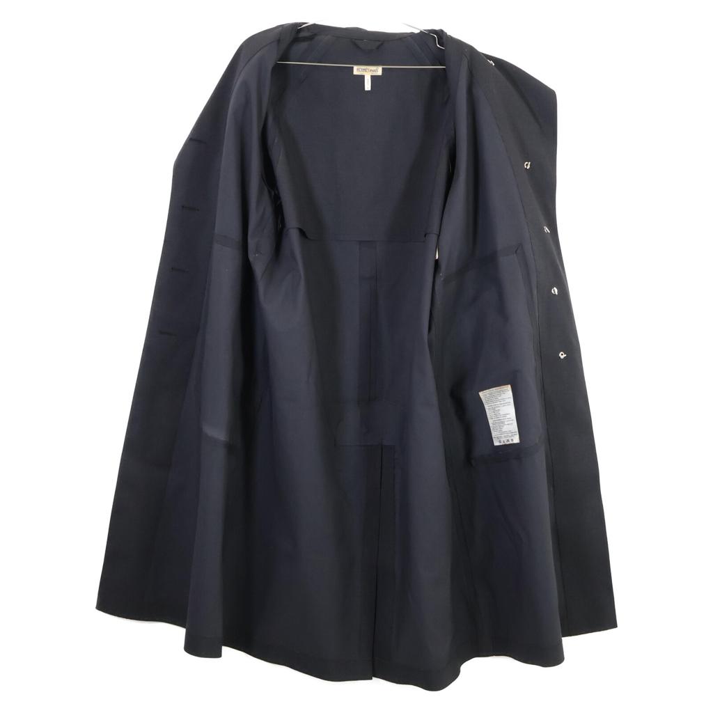 HERMES [Domestic regular] MACKINTOSH made Margiela period belted rubberized coat ME blackUsed