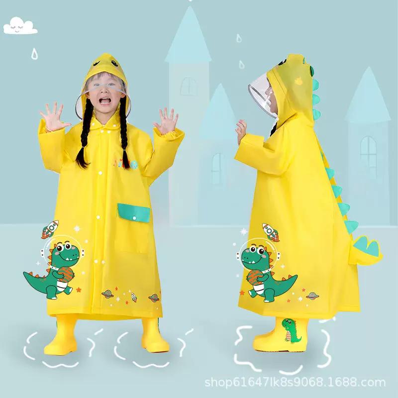 New Style Children's Raincoat for Boys and Girls, Elementary School Students, Kidsren Aged 1-12, with a Backpack Compartment, Rain Poncho