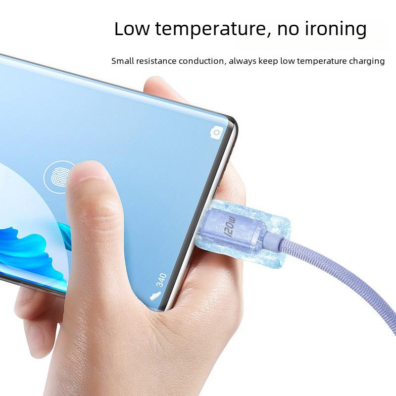 Jingyao 6A 120W Сверхбыстрая зарядка Тканевый кабель Type-C для Huawei