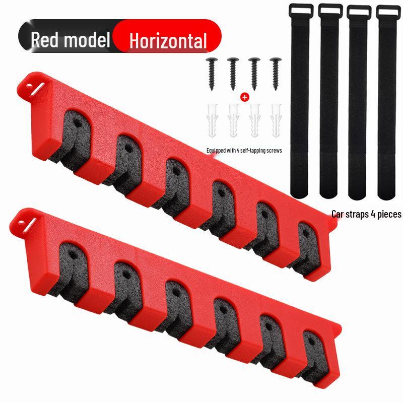 Multi-functional Wall-mounted Fishing Rod Rack - Hole-free Display and Storage