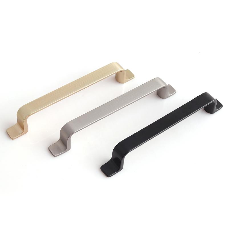 Oukali Custom Colour Popular Furniture Hardware Kitchen Cabinet Modern Dresser Pull Gold Furniture Handle & Knob