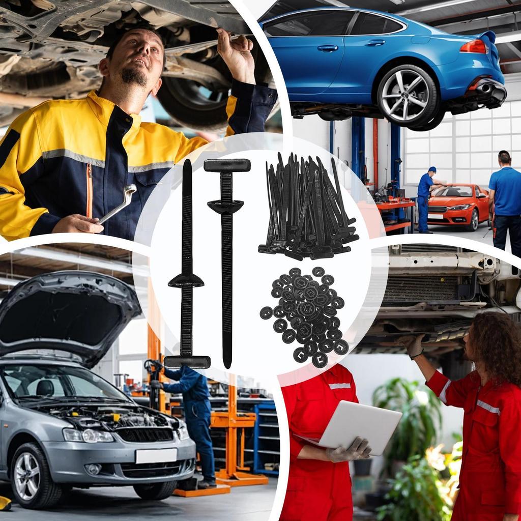 Пряжка для кабельной стяжки для ремонта 100 шт. Держатели для кабельных стяжек Устойчивая к УФ-излучению нейлоновая пряжка Сверхпрочный многоцелевой крепеж для дома автомобиля