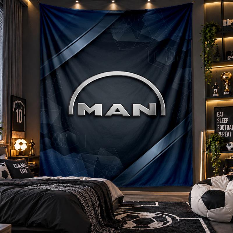 Wall Hanging Tapestry man truck Print Cloth for Living Room Bedroom Home Decor