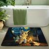 Pokemon Pikachu Neon Lightning Print Non-slip Doormat Soft Floor Mat for Home Decor