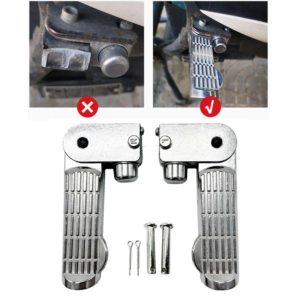 Aluminum Zinc Zinc Alloy Motorcycle Foot Pegs Non Slip E Bike Foot Rests  Replacement Parts